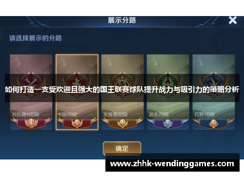 如何打造一支受欢迎且强大的国王联赛球队提升战力与吸引力的策略分析